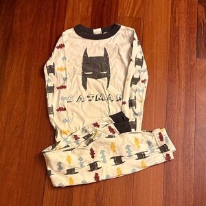 Hanna Andersson Batman Kids Pajamas - Black, White, Yellow, Blue